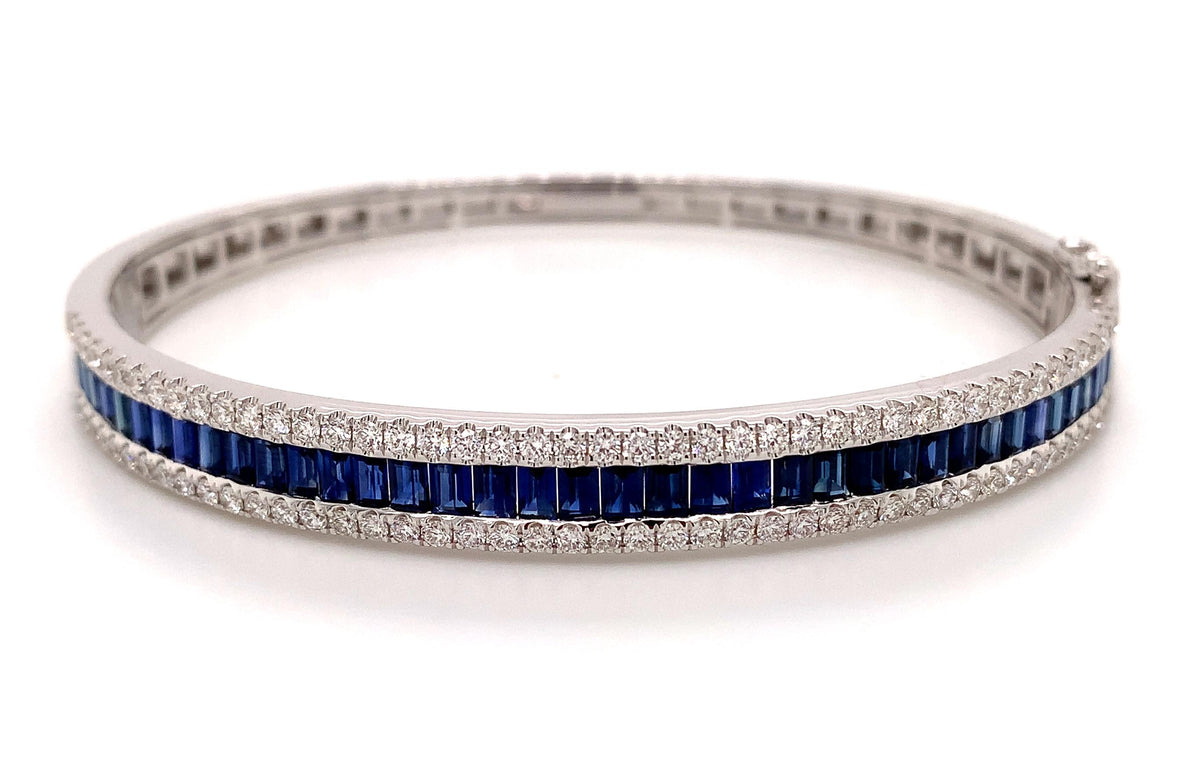 18ct White Gold Diamond D Bracelet