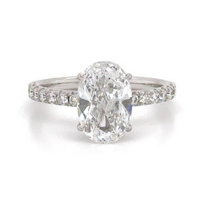 GIA Certified 2.41carat Oval Cut Diamond Ring