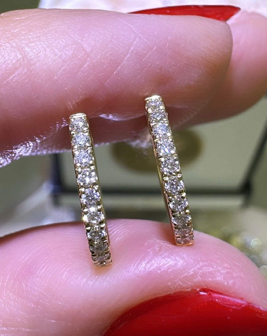 0.20ct tw Diamond Huggie Earrings