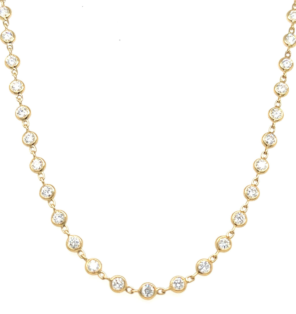 Gold Diamond By The Yard Necklace