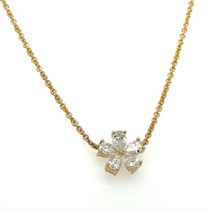 0.65CT TW Pear Shape Diamond Pendant Necklace