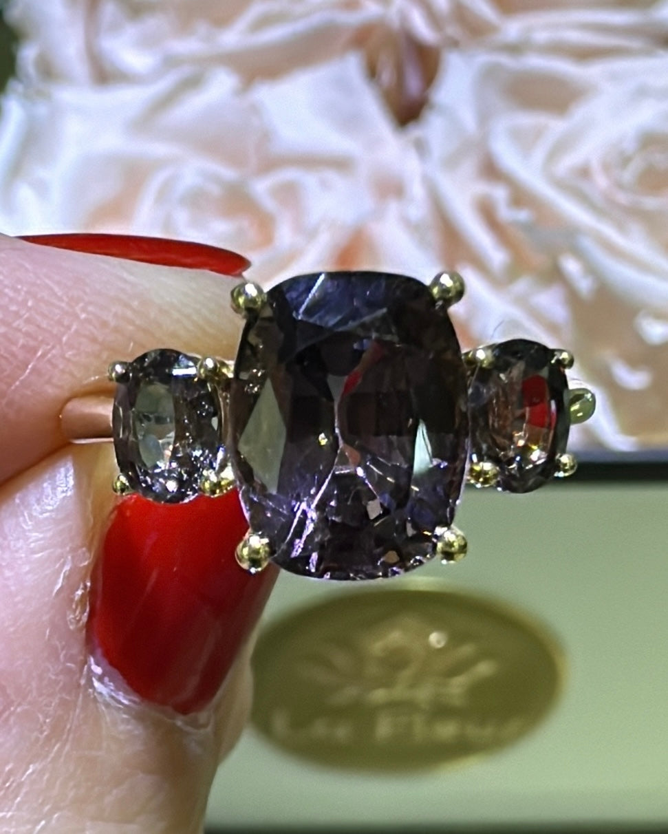 4.06carat Three Gem Stone Ring