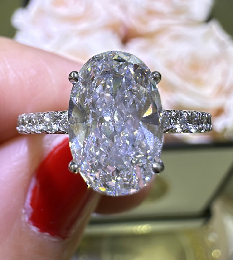 GIA Certified 2.41carat Oval Cut Diamond Ring