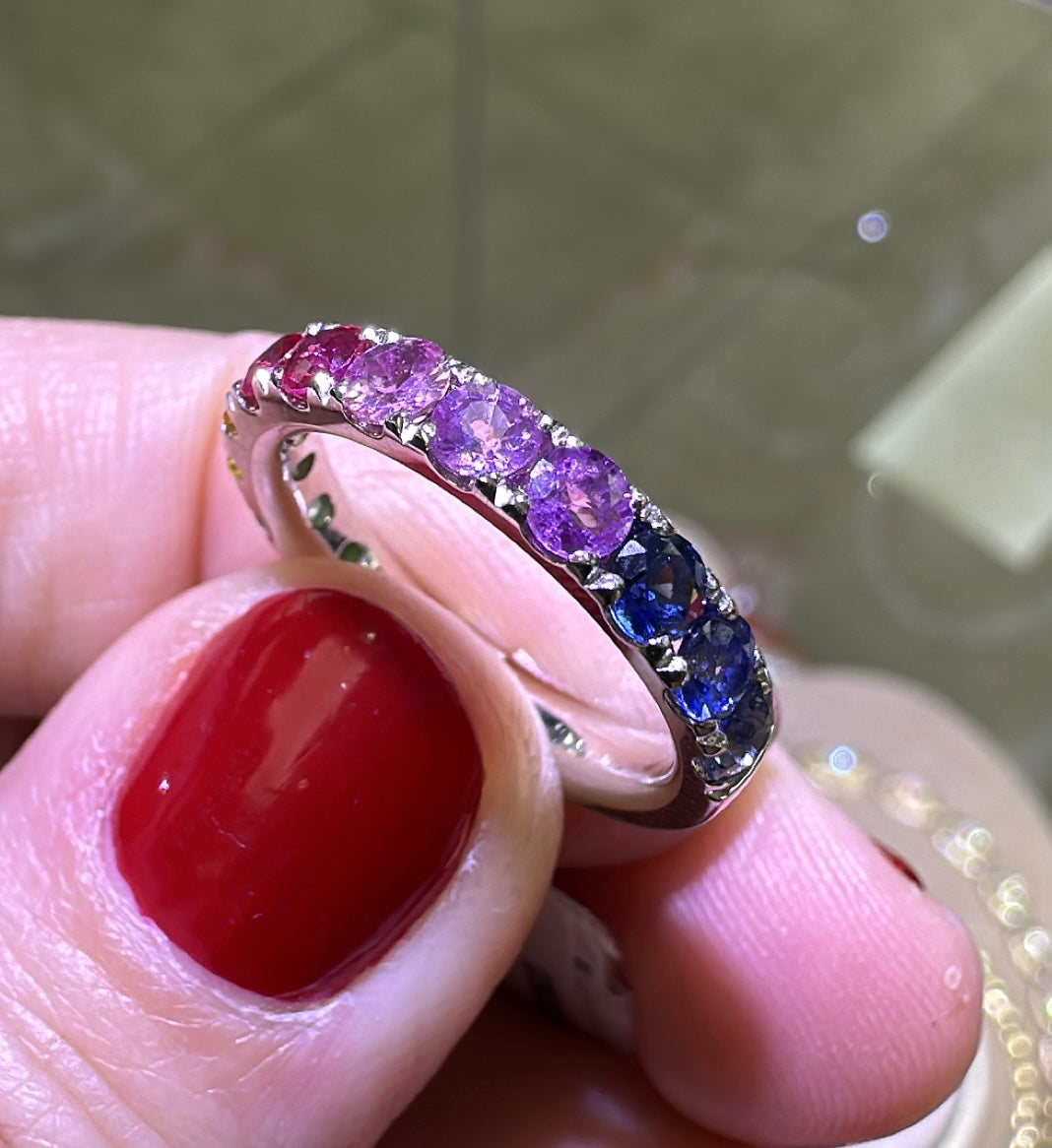 1.55ct tw Rainbow Sapphire Ring