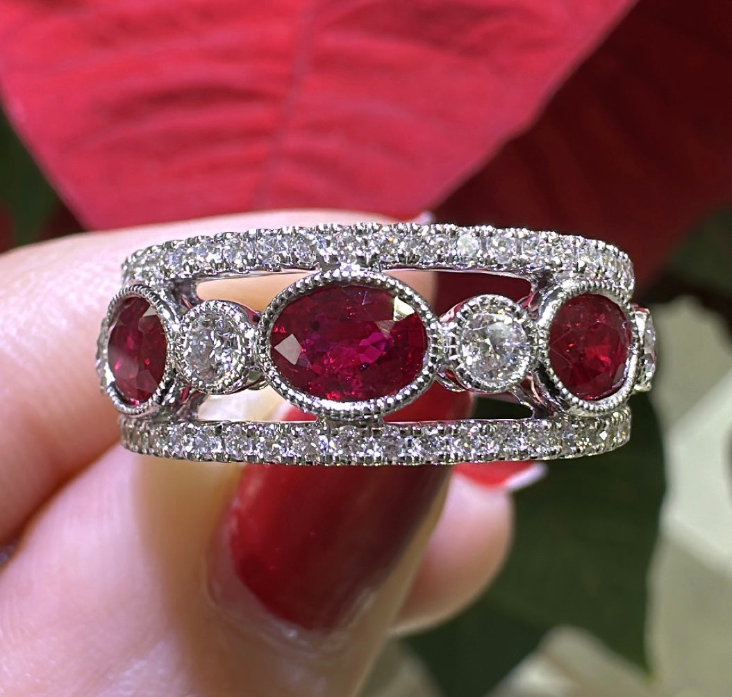 1.72ct tw Diamond And Ruby Ring