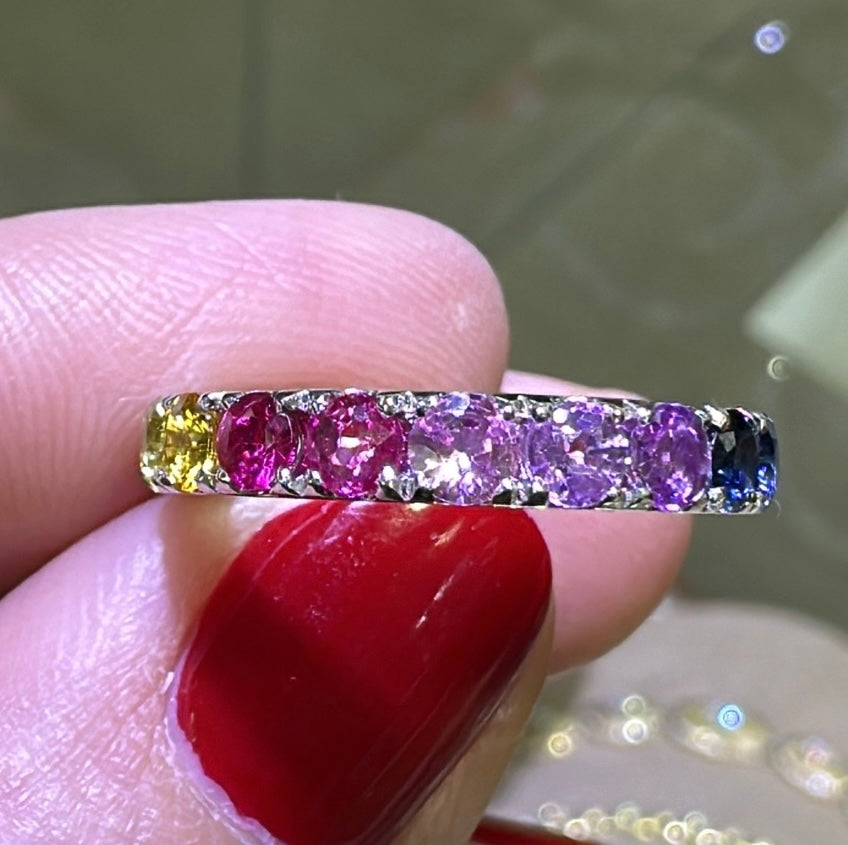 1.55ct tw Rainbow Sapphire Ring