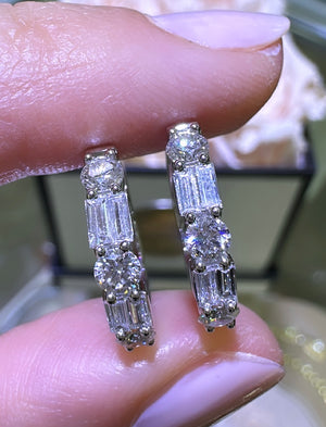 0.97ct t.w. Mixed Shape Diamond Fancy Earring