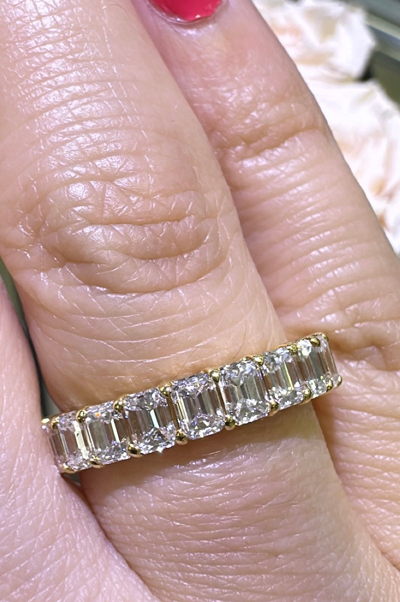 2.07carat Diamond Baguette Cut Half Eternity Band Ring