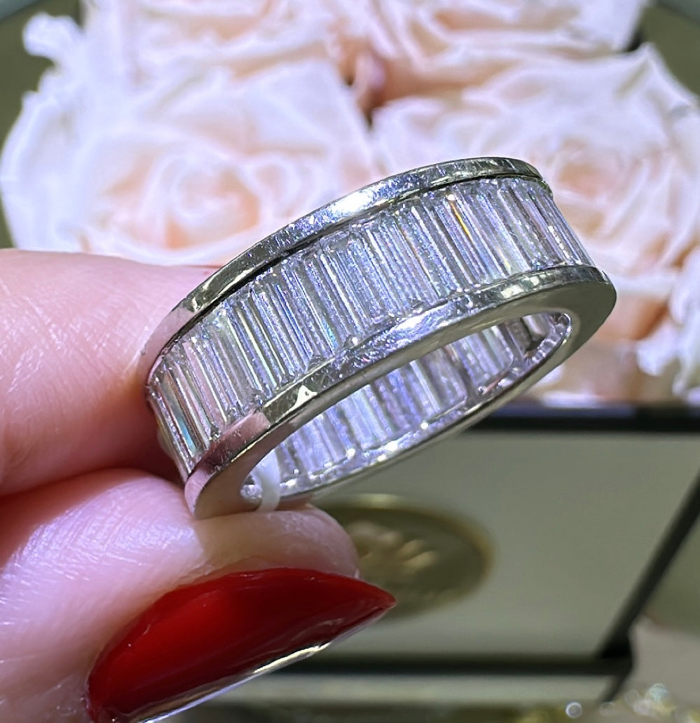 3.57ct t.w. Diamond Channel-set Baguette Eternity Band Ring