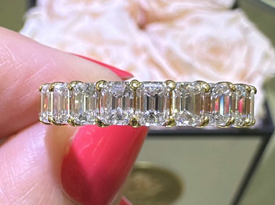 2.07carat Diamond Baguette Cut Half Eternity Band Ring