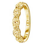 Designer Fancy Intense Yellow Canary 1.08carat Oval-cut Horizontal Half Eternity Diamond Ring