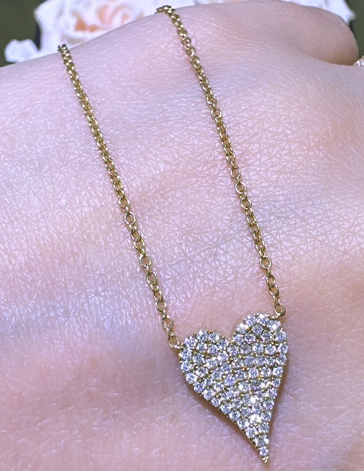 0.35CT T.W. Diamond Heart Pave Pendant Necklace