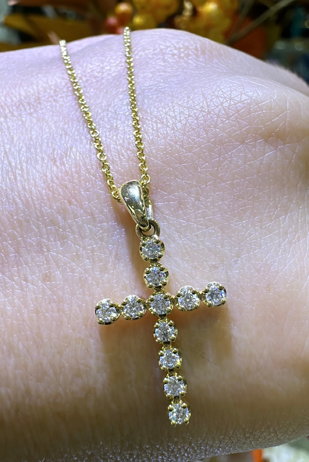 0.28ct tw Diamond Cross Pendant Necklace