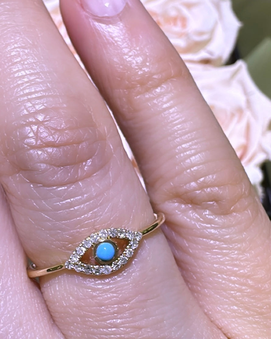 Protective Evil Eye Turquoise Ring