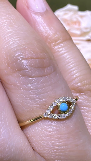 Protective Evil Eye Turquoise Ring