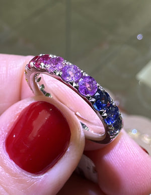 1.55ct tw Rainbow Sapphire Ring