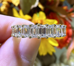 1.84ct tw Diamond Emerald Cut Halfway Eternity Ring