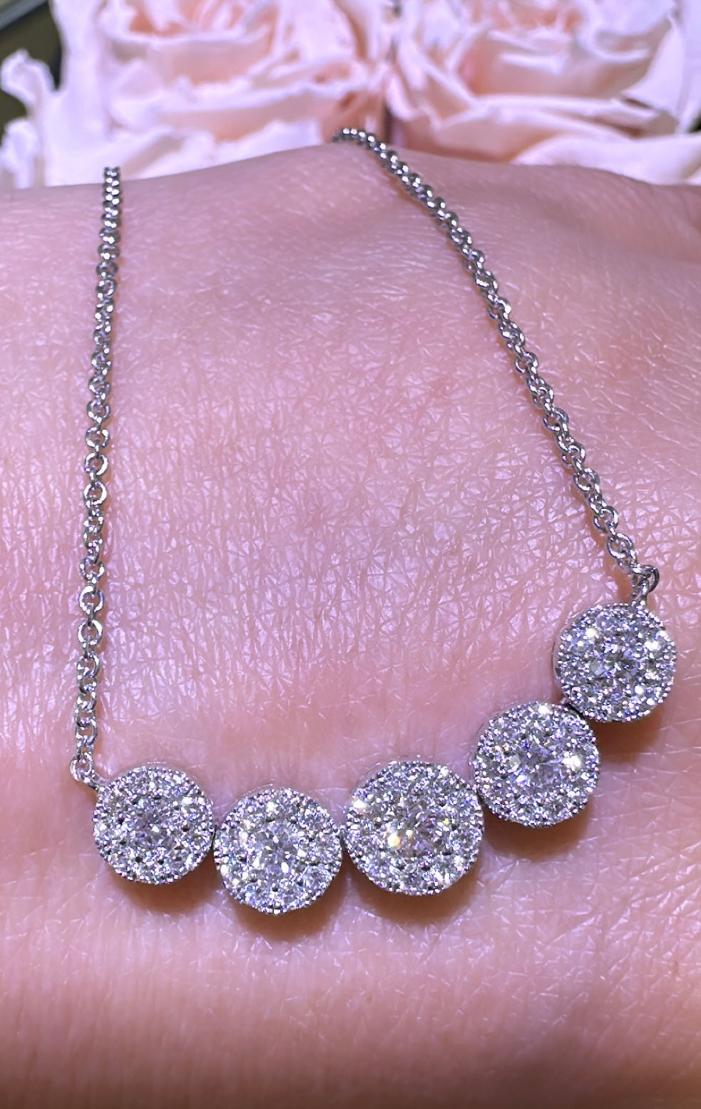 1.10ct tw Diamond Station Chain Necklace