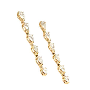 1.68carat Diamond Pear-shape Dangling Drop Fancy Earrings