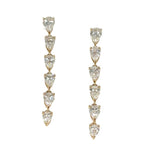 1.68carat Diamond Pear-shape Dangling Drop Fancy Earrings