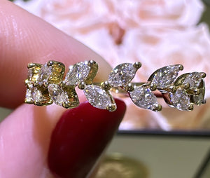 0.53ct tw Marquise Diamond Branch Of Leaves Ring