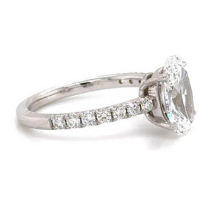 GIA Certified 2.41carat Oval Cut Diamond Ring