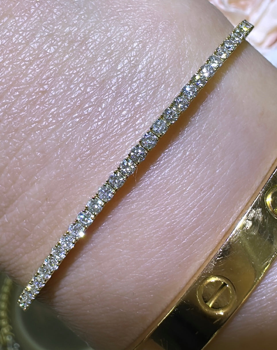 Diamond Semi Flexible Bangle Bracelet 2.00ct tw