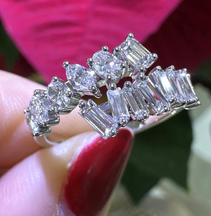 0.99ct tw Mix-cut Diamond Wrap Ring