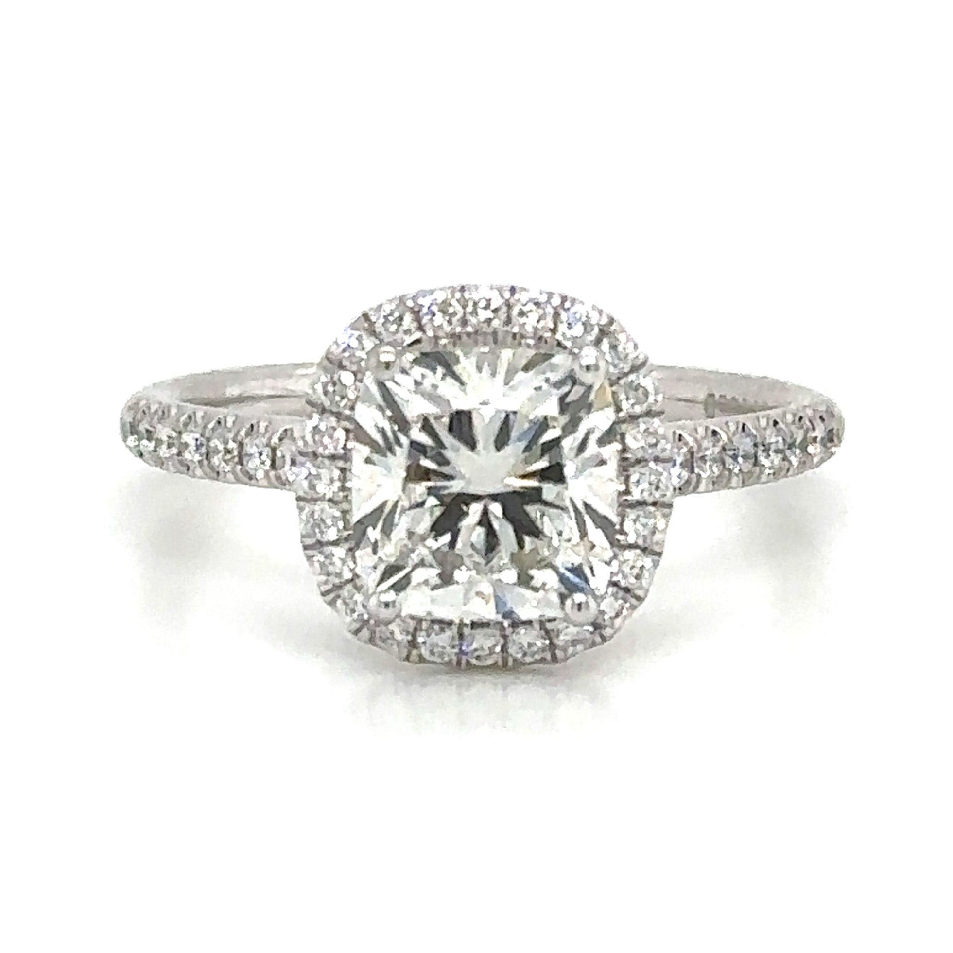 GIA Certified Cushion 2.00ct t.w. Engagement Anniversary Ring