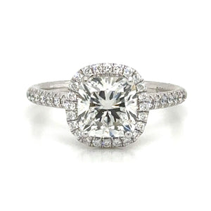 GIA Certified Cushion 2.00ct t.w. Engagement Anniversary Ring