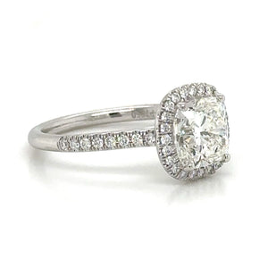 GIA Certified Cushion 2.00ct t.w. Engagement Anniversary Ring