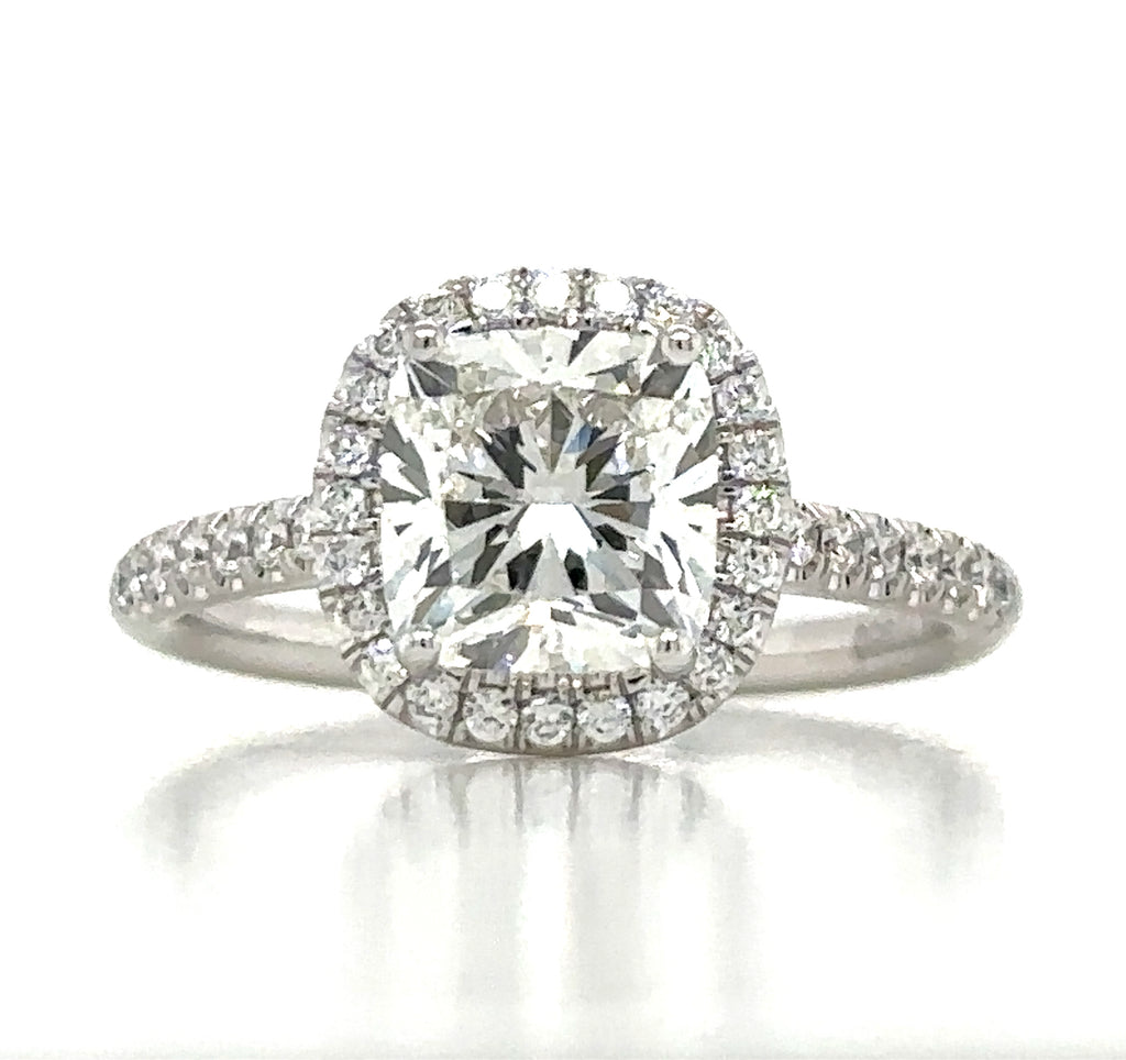 GIA Certified Cushion 2.00ct t.w. Engagement Anniversary Ring