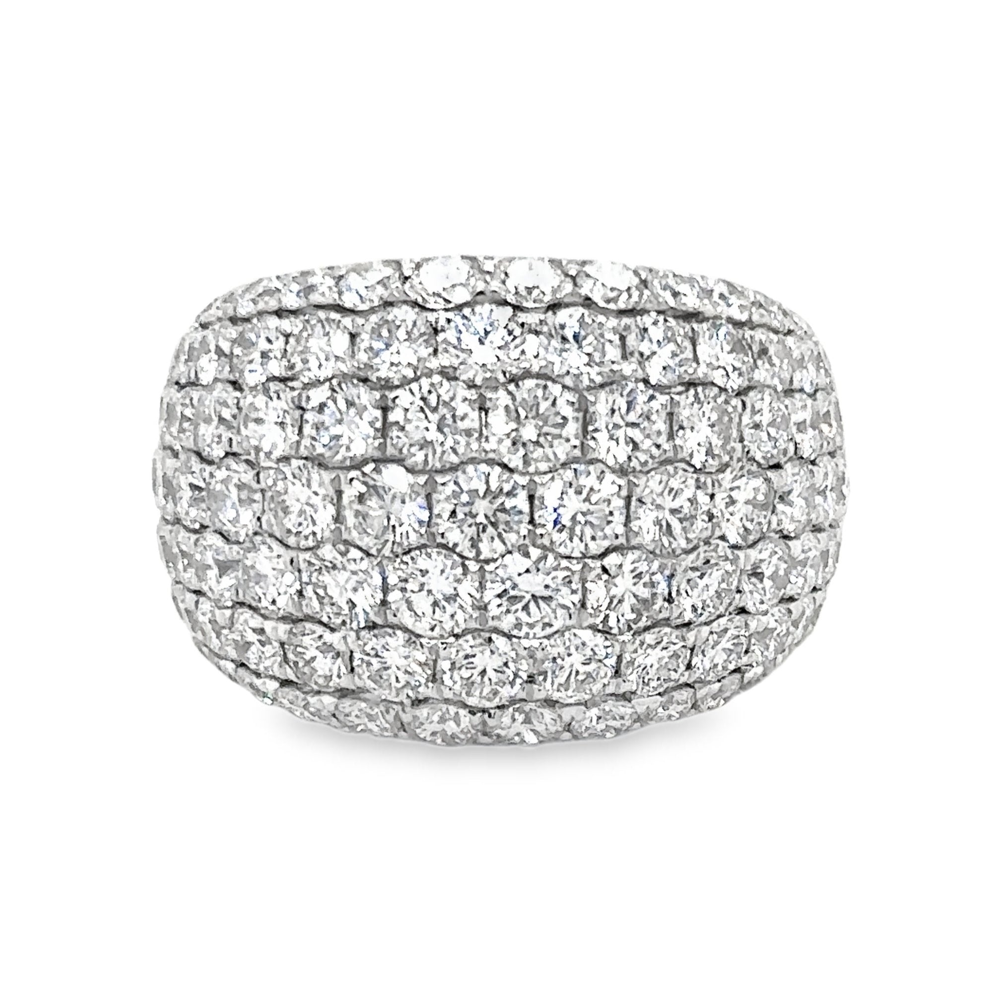 5.03ct tw Seven Row Pave Diamond Statement Ring