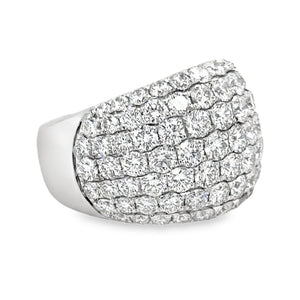 5.03ct tw Seven Row Pave Diamond Statement Ring