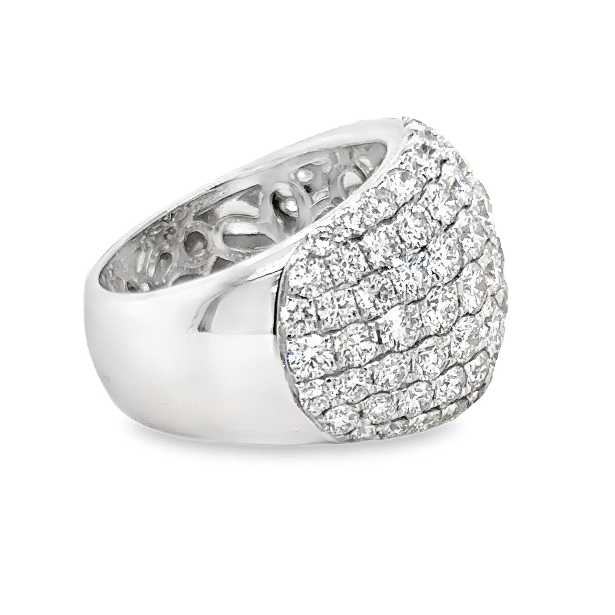 5.03ct tw Seven Row Pave Diamond Statement Ring