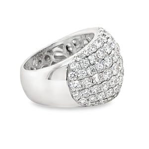 5.03ct tw Seven Row Pave Diamond Statement Ring