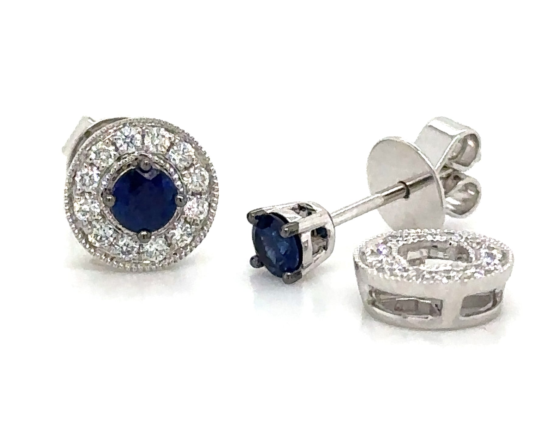 0.67ct tw Sapphire & Diamond Earrings