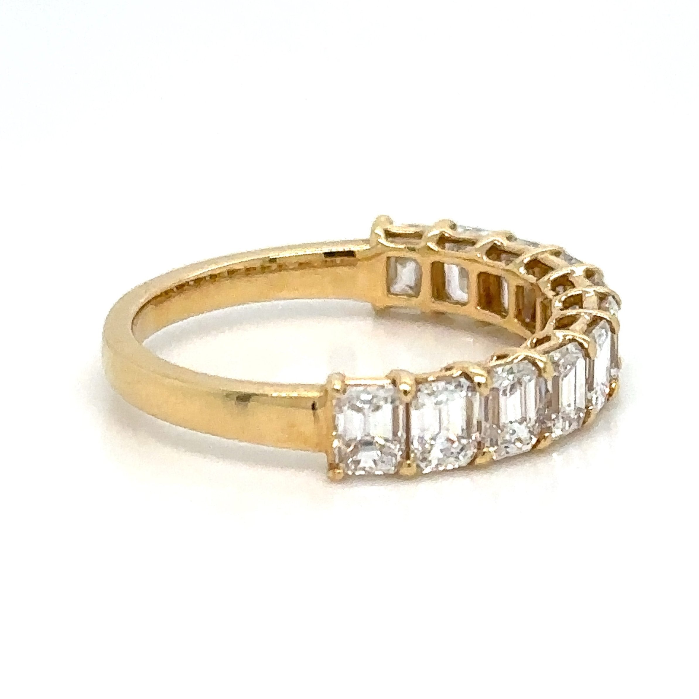 2.07carat Diamond Baguette Cut Half Eternity Band Ring