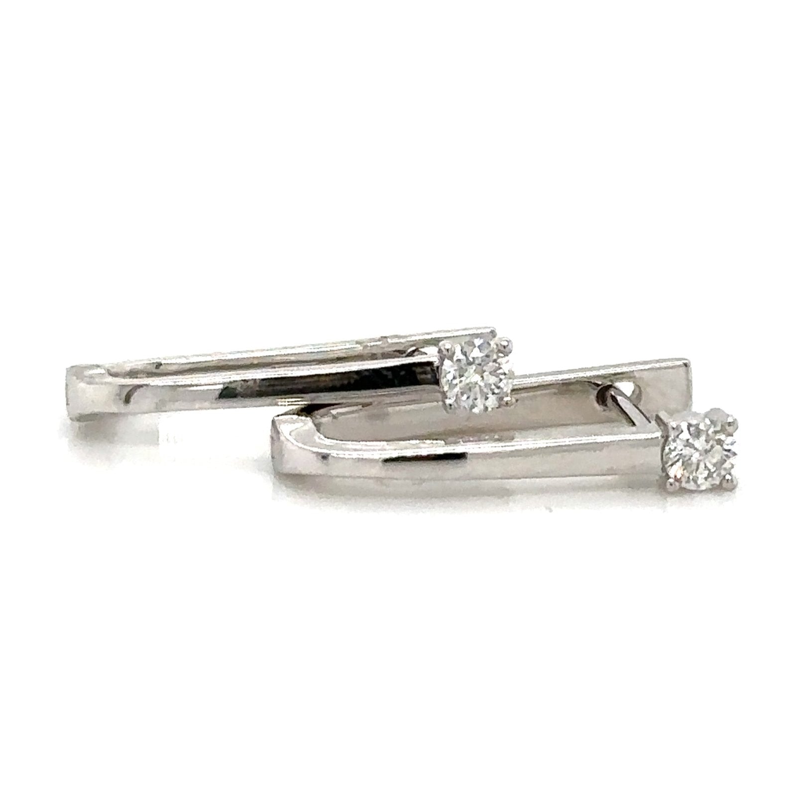 Diamond Huggie Earrings