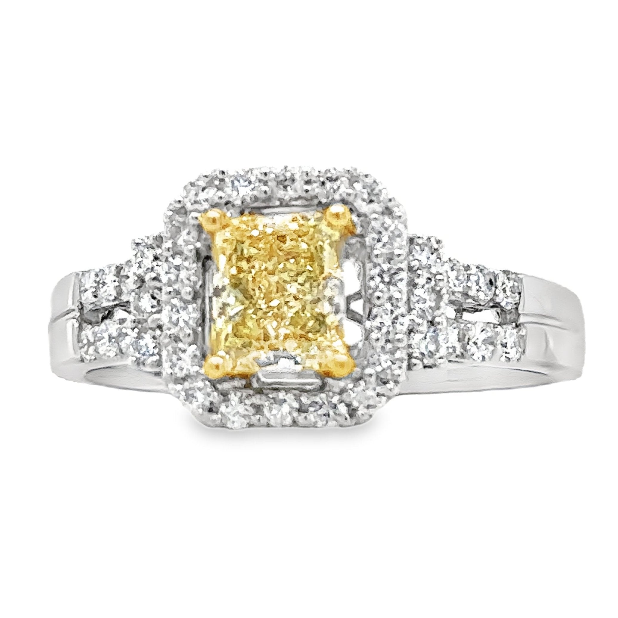 Canary Fancy Yellow 1.64ct tw Diamond Engagement Anniversary Ring