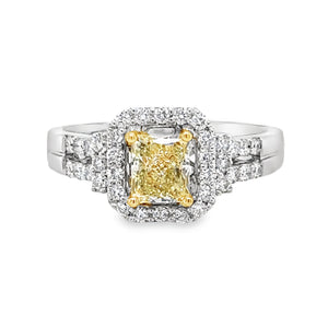 Canary Fancy Yellow 1.64ct tw Diamond Engagement Anniversary Ring