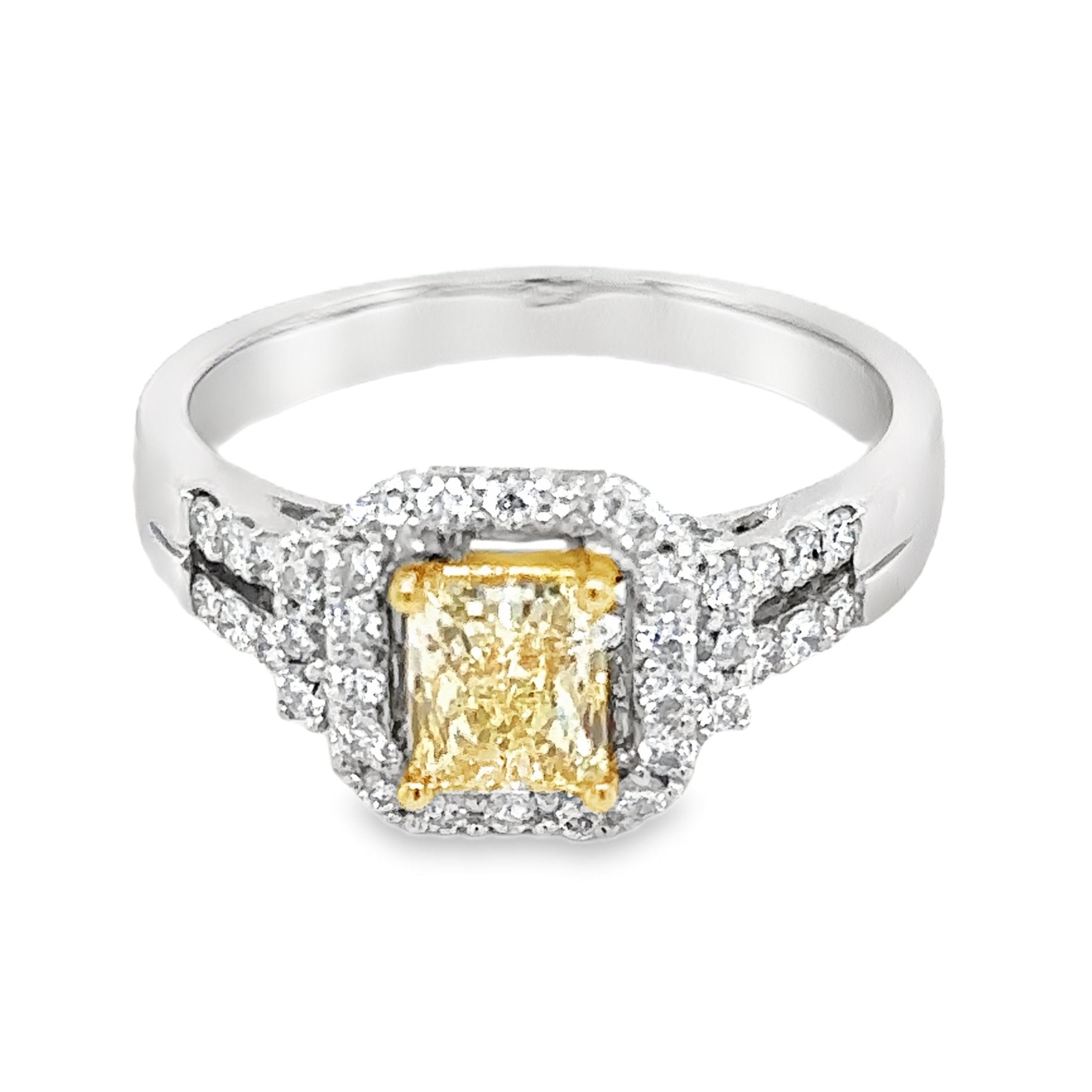 Canary Fancy Yellow 1.64ct tw Diamond Engagement Anniversary Ring