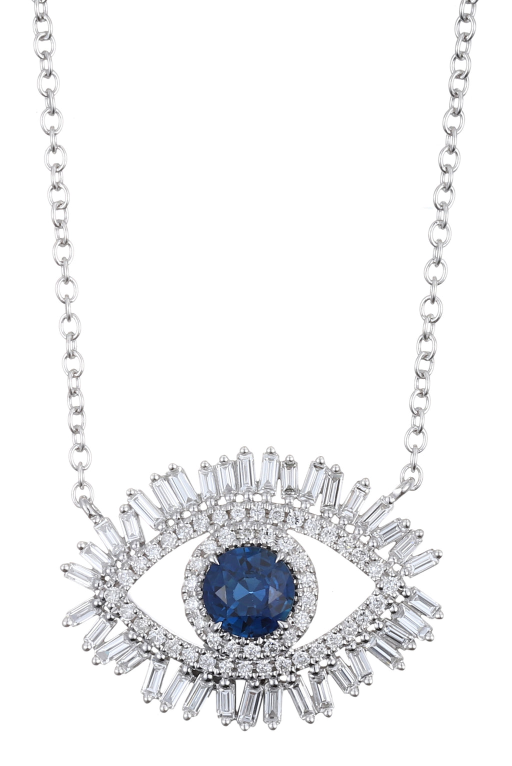 1.11ct tw Protective Evil Eye Diamond Pendant Necklace