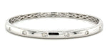 0.53ct tw Burnish Set Diamond Gold Station Bangle Bracelet