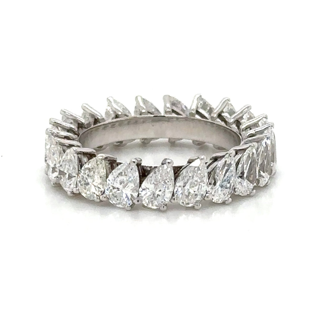 5.25ct tw Pear-Cut Single Prong Eternity Band Diamond Ring