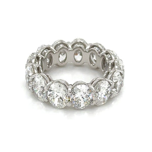 11.72carat GIA Certified Platinum Oval Shape Eternity Band Ring