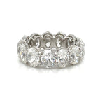 11.72carat GIA Certified Platinum Oval Shape Eternity Band Ring