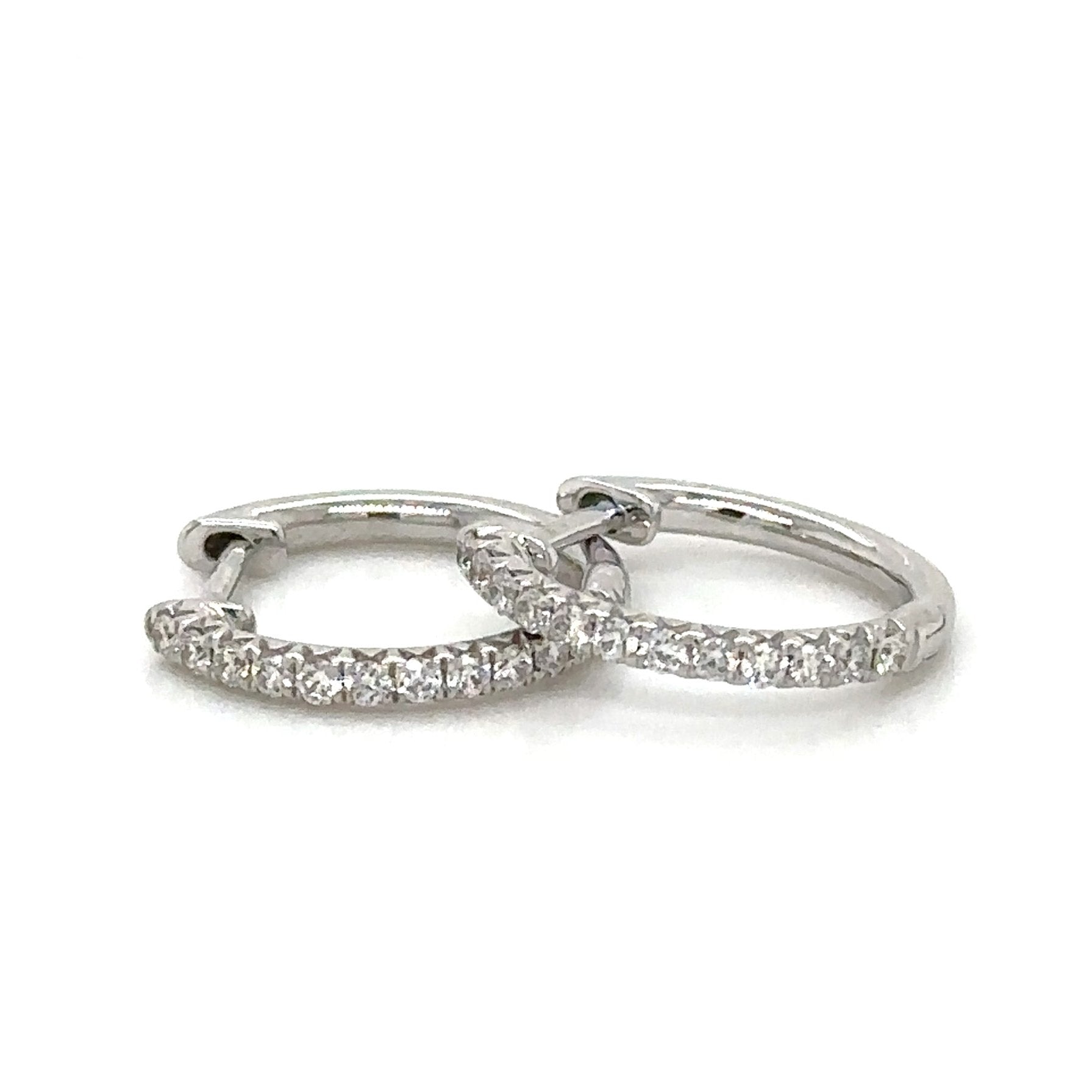 Diamond Huggie Hoop Earrings