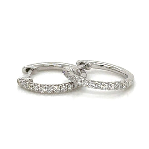 Diamond Huggie Hoop Earrings