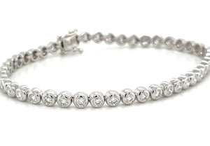 1.82carat Diamond Bezel Set Tennis Bracelet